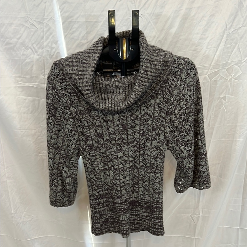 Gray Cable Knit Women's Sweater
